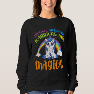 Juvenile Arthritis Awareness Magical Unicorn Blue Sweatshirt