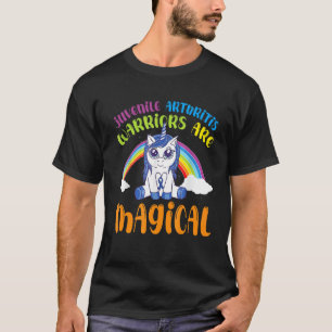 Juvenile Arthritis Awareness Magical Unicorn Blue T-Shirt