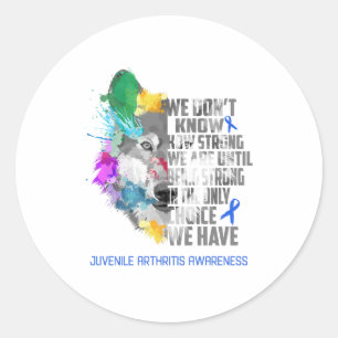 Juvenile Arthritis Awareness Ribbon Support Gifts Classic Round Sticker