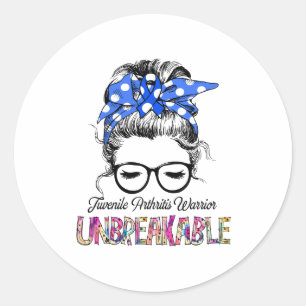 Juvenile Arthritis Awareness Ribbon Support Gifts Classic Round Sticker