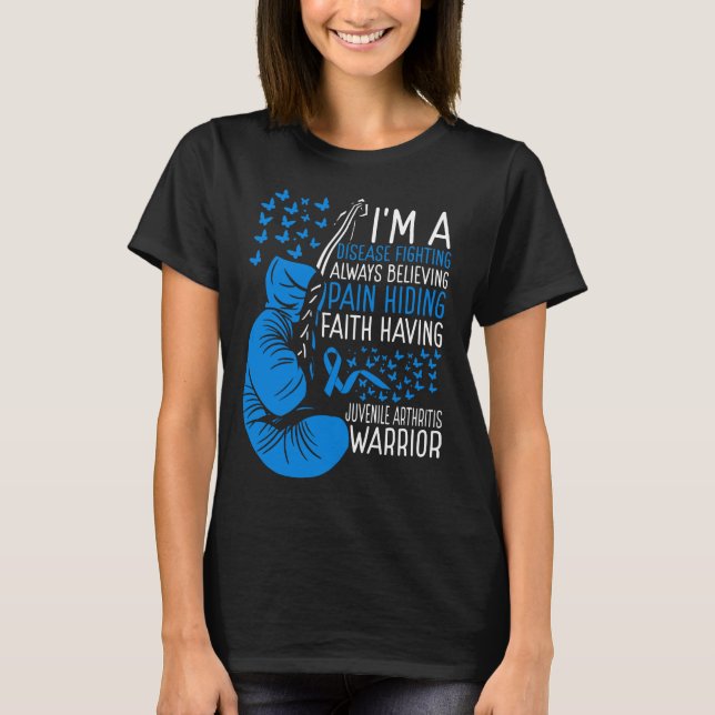 Juvenile Arthritis Warrior Awareness Ribbon T-Shirt (Front)