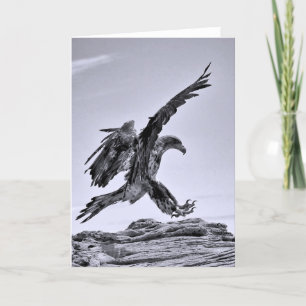 Juvenile Bald Eagle Landing Greeting Card