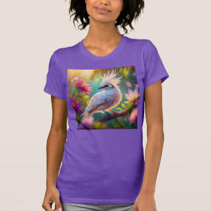 Juvenile Crested Blush Feather Dove Fantasy Bird T-Shirt