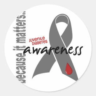 Juvenile Diabetes Awareness Classic Round Sticker