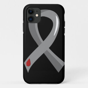 Juvenile Diabetes Grey Ribbon 3 iPhone 11 Case