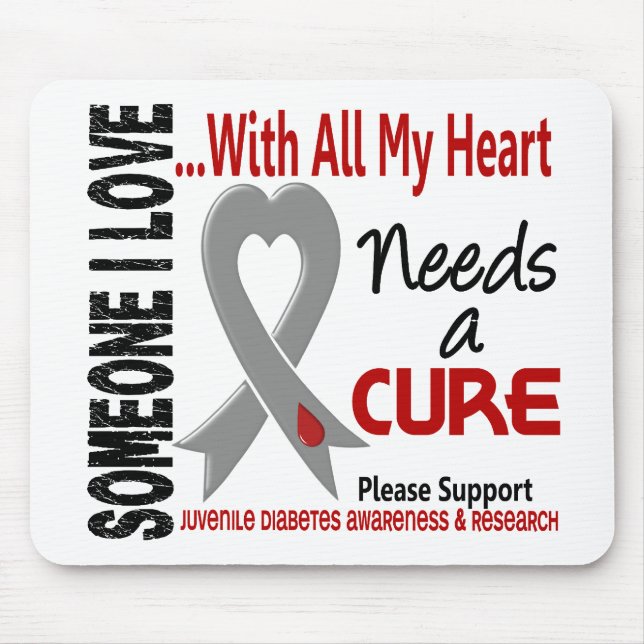 Juvenile Diabetes Needs A Cure 3 Mouse Mat (Front)