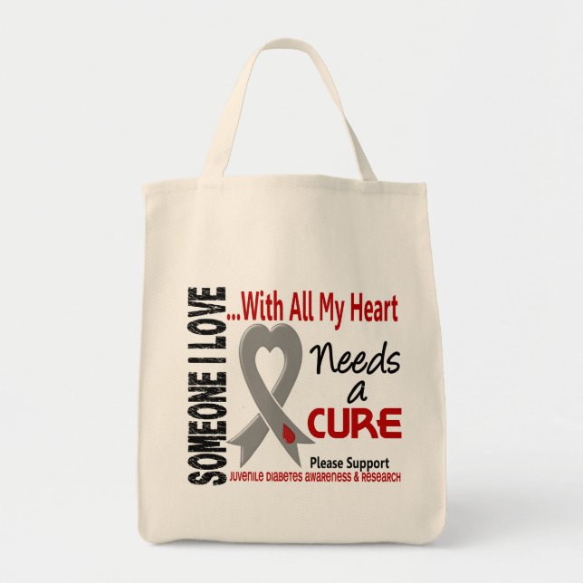 Juvenile Diabetes Needs A Cure 3 Tote Bag (Front)