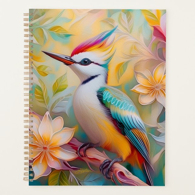Juvenile Rainbow Woodpecker Fantasy Bird Planner (Front)