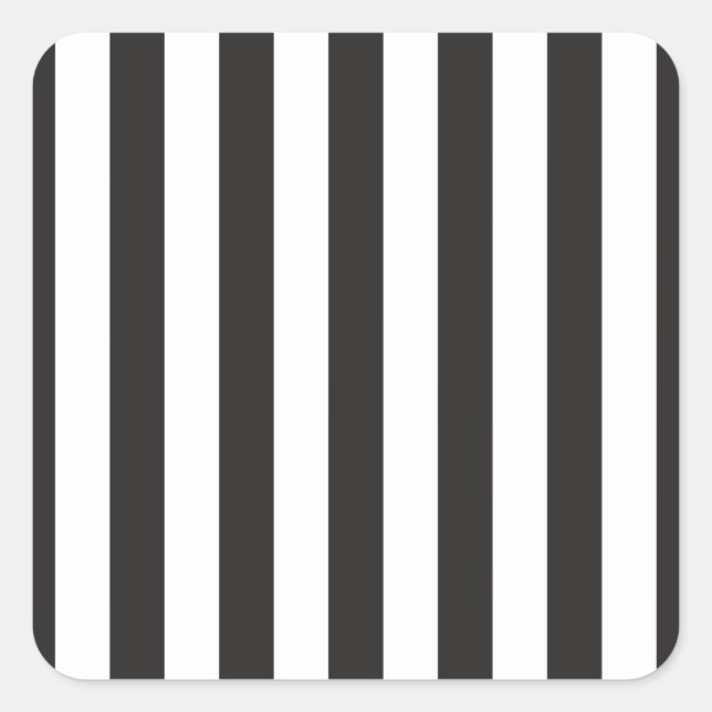 Juventus Torino stripes football club Italy black  Square Sticker (Front)