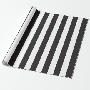 Juventus Torino stripes football club Italy black  Wrapping Paper