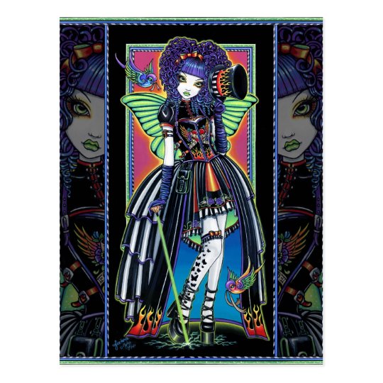 Juxtapose Rainbow Fairy Carnival Postcard