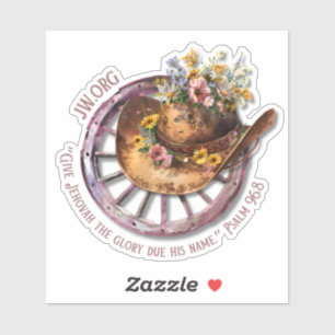 JW 2025 Year Text Western Vinyl Sticker