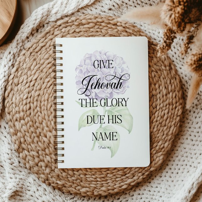 JW 2025 Yeat Text Notebook with Hydrangea (Creator Uploaded)