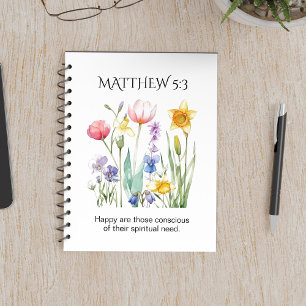 JW 2026 Year Text with Watercolor Florals Notebook