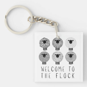 JW Baptism Gift Personalized Welcome to the Flock Key Ring
