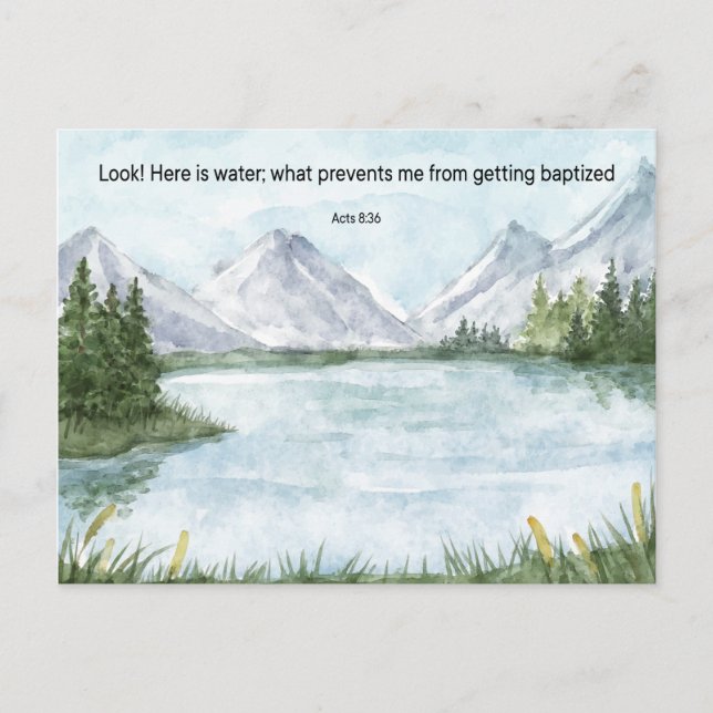 JW Baptism Gifts - Lake Postcard (Front)
