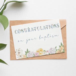 JW Baptism Gifts - White Flower Greeting Card