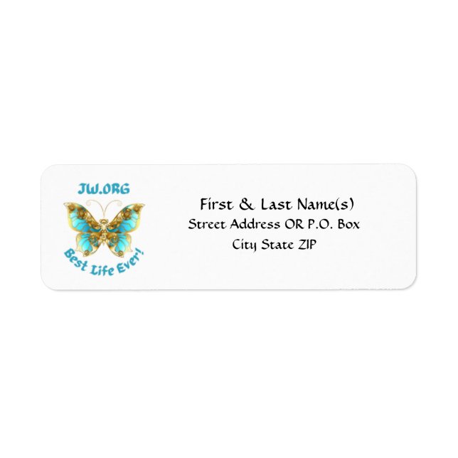 JW "Best Life Ever" Return Address Labels (Front)