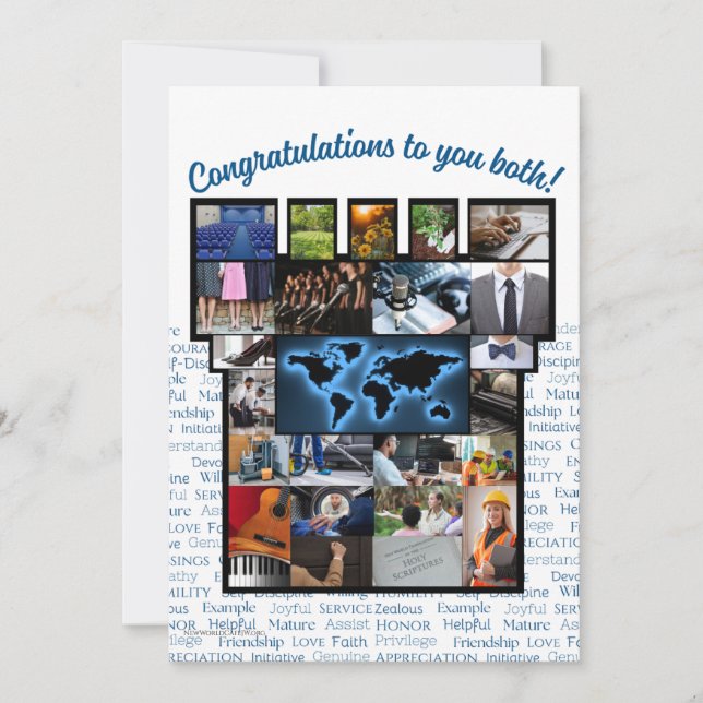 JW Congrats on Couple's Bethel Acceptance Card (Front)