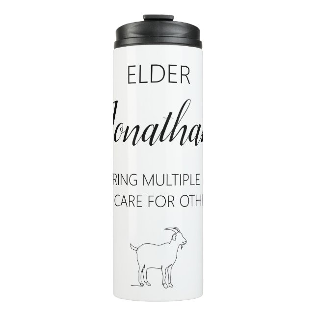 JW Elder gift custom name Thermal Tumbler (Front)