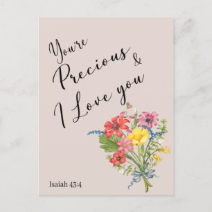 Jw encouragement - You are precious Postcard