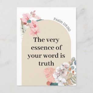 JW Gift 2023 year text Psalm 119:160 boho arch  Postcard