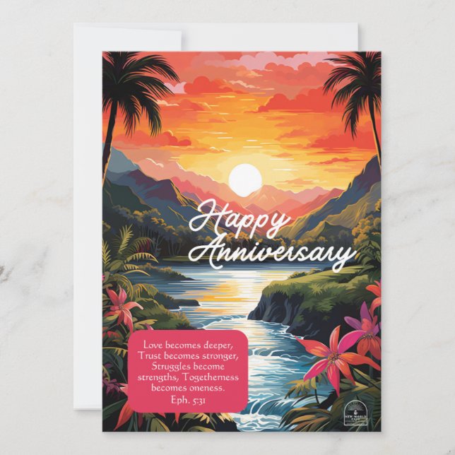 JW Happy Anniversary Card for Jehovah's Witnesses (Front)