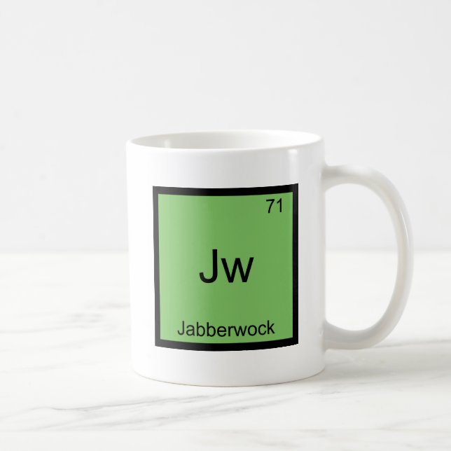 Jw - Jabberwock Funny Chemistry Element Symbol Tee Coffee Mug (Right)