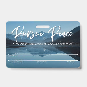 JW Keepsake Convention Badge Card Mountains ID Badge