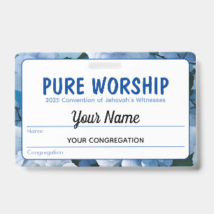 JW Keepsake Convention Badge Pure Worship ID Badge