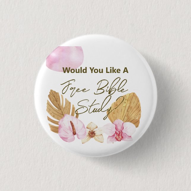 JW Ministry Supplies Letter Writing Bible Study  3 Cm Round Badge (Front)