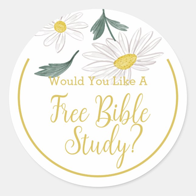 JW Ministry Supplies Letter Writing Bible Study Classic Round Sticker (Front)