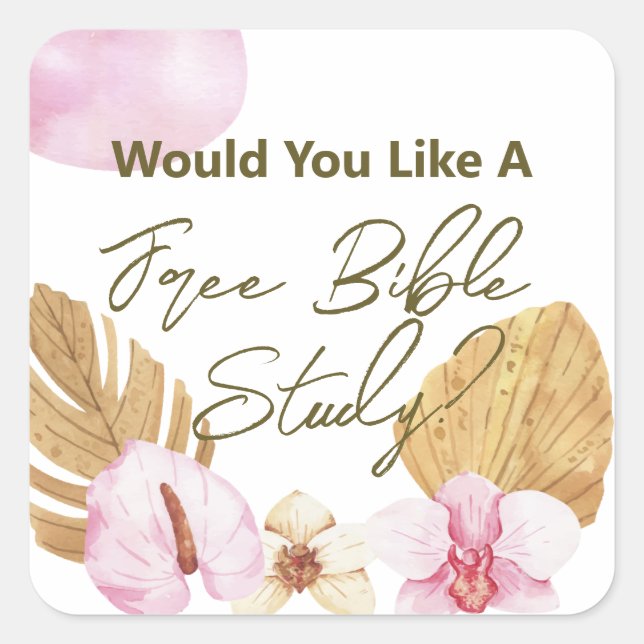 JW Ministry Supplies Letter Writing Bible Study Square Sticker (Front)