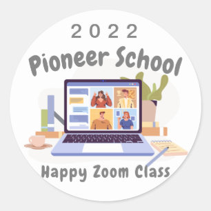 JW Ministry Supply 2022 Pioneer School Zoom Class  Classic Round Sticker