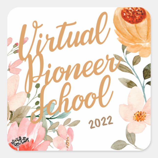 JW Ministry Supply Pioneer Service School 2022 Square Sticker (Front)