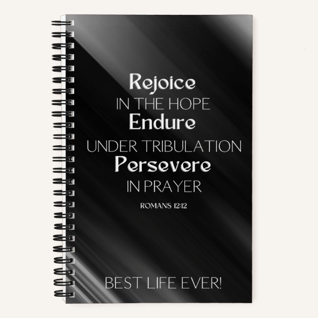 JW Notebook for Brothers -REJOICE ENDURE PERSEVERE (Front)