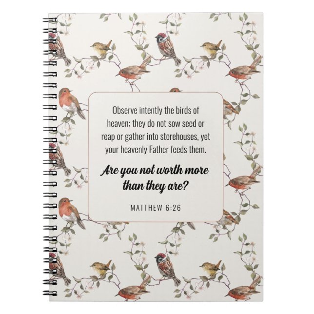 JW Notebook, Matthew 6:26 | JW Notebook (Front)