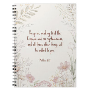 JW Notebook, Matthew 6:33 JW Notebook