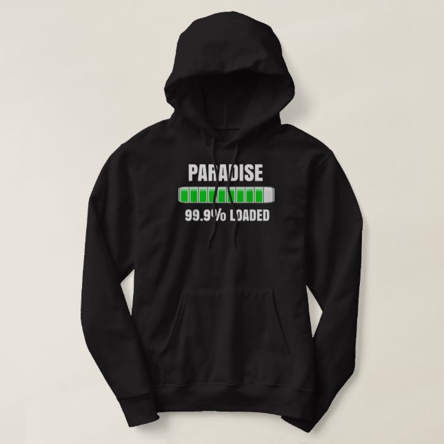 JW Org Jehovah's Witnesses Gift Paradise Loading Hoodie (Design Front)