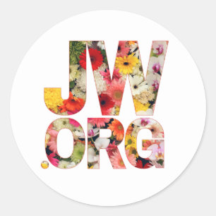 JW.org with Daisies for Jehovah's Witnesses Classic Round Sticker