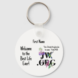 JW Personalised Baptism Gift Keychain for her