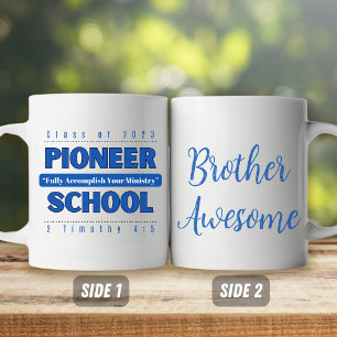 JW Personalizable Pioneer School 2023 & 2 Tim 4:5 Coffee Mug