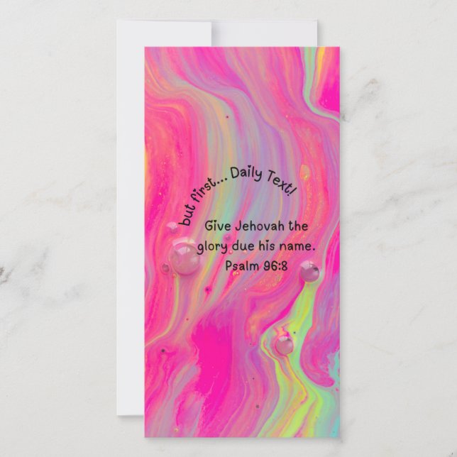 JW Pink Phone Wallpaper with 2025 Year Text Card (Front)