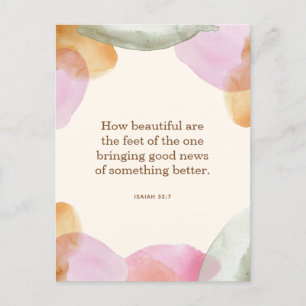 JW Pioneer Gift, Isaiah 52:7 JW Postcard