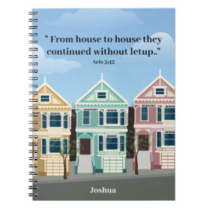 JW pioneer gifts Acts 5:42 personalised Notebook
