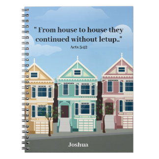 JW pioneer gifts Acts 5:42 personalised Notebook