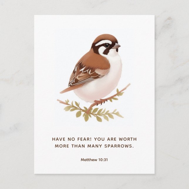 JW Postcard with Scripture, Matthew 10:3 (Front)