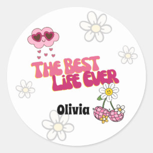 JW Retro Best Life Ever Stickers for Sisters