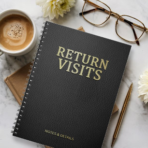 JW Return Visits Notes And Details Spiral Notebook