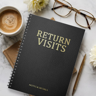 JW Return Visits Notes And Details Spiral Notebook
